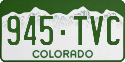 CO license plate 945TVC