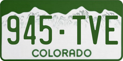 CO license plate 945TVE