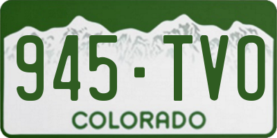 CO license plate 945TVO