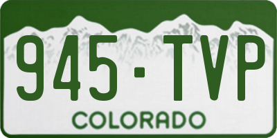 CO license plate 945TVP