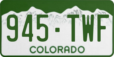 CO license plate 945TWF