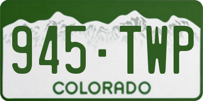 CO license plate 945TWP