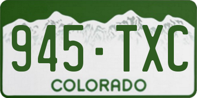 CO license plate 945TXC