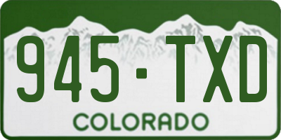 CO license plate 945TXD