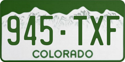 CO license plate 945TXF