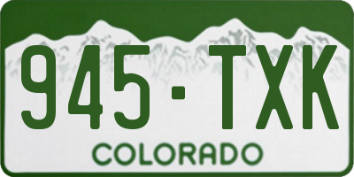 CO license plate 945TXK