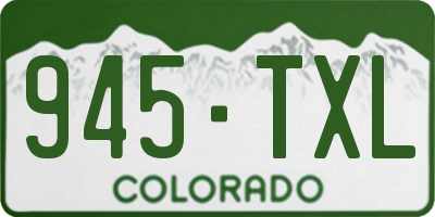 CO license plate 945TXL