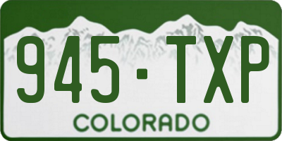 CO license plate 945TXP