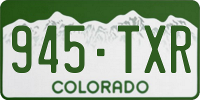 CO license plate 945TXR