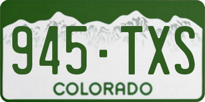 CO license plate 945TXS