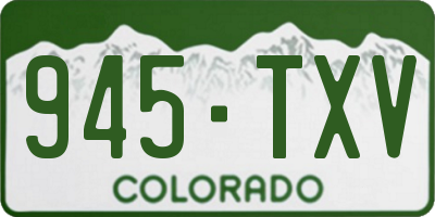 CO license plate 945TXV