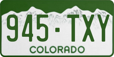 CO license plate 945TXY