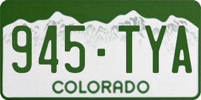 CO license plate 945TYA