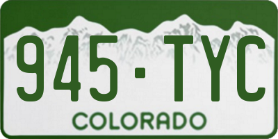 CO license plate 945TYC