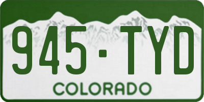 CO license plate 945TYD