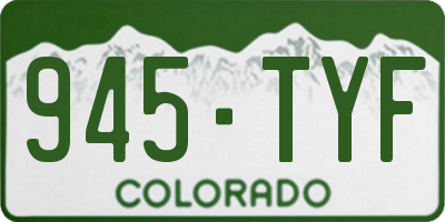 CO license plate 945TYF