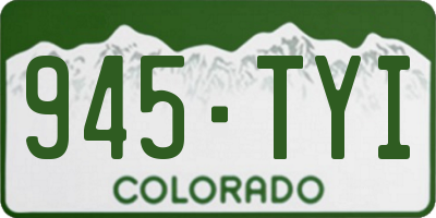 CO license plate 945TYI