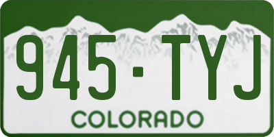 CO license plate 945TYJ