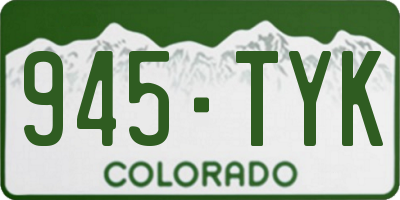CO license plate 945TYK