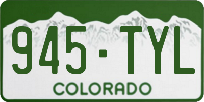 CO license plate 945TYL