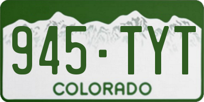 CO license plate 945TYT