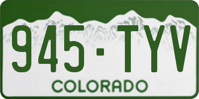 CO license plate 945TYV