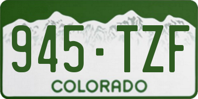 CO license plate 945TZF