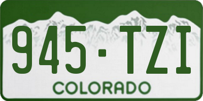 CO license plate 945TZI