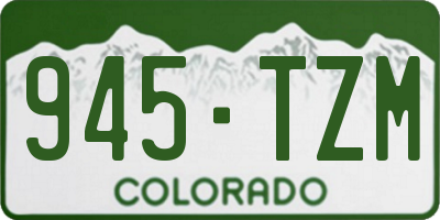 CO license plate 945TZM