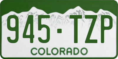 CO license plate 945TZP