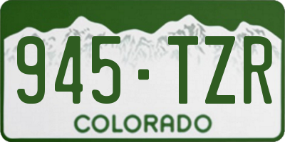 CO license plate 945TZR
