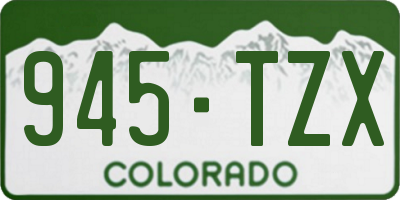CO license plate 945TZX