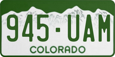 CO license plate 945UAM