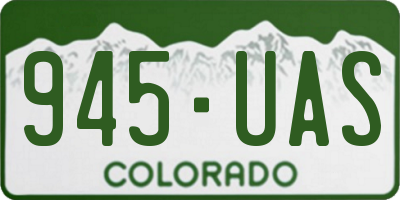 CO license plate 945UAS