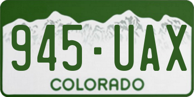 CO license plate 945UAX