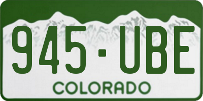 CO license plate 945UBE