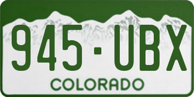 CO license plate 945UBX