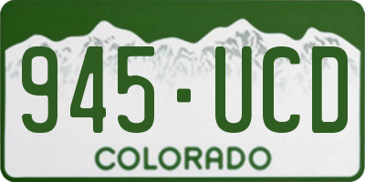 CO license plate 945UCD