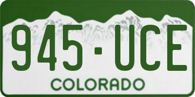 CO license plate 945UCE