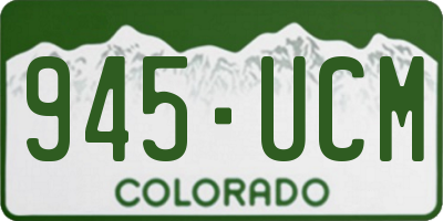 CO license plate 945UCM