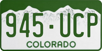 CO license plate 945UCP