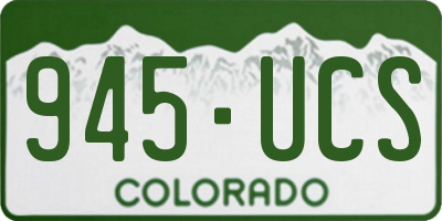 CO license plate 945UCS