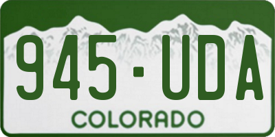 CO license plate 945UDA