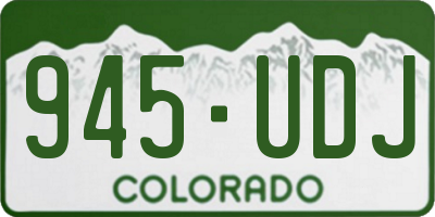 CO license plate 945UDJ