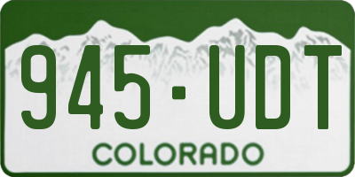 CO license plate 945UDT