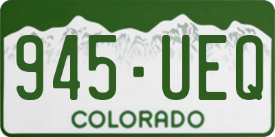 CO license plate 945UEQ