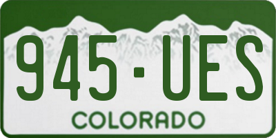 CO license plate 945UES