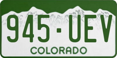 CO license plate 945UEV