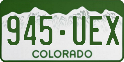 CO license plate 945UEX