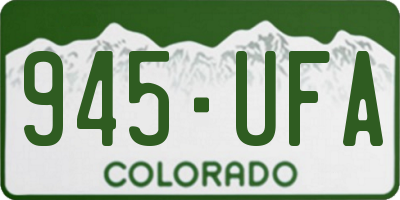 CO license plate 945UFA